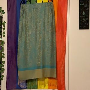 Beautiful Scarf w/ Fringe AS IS